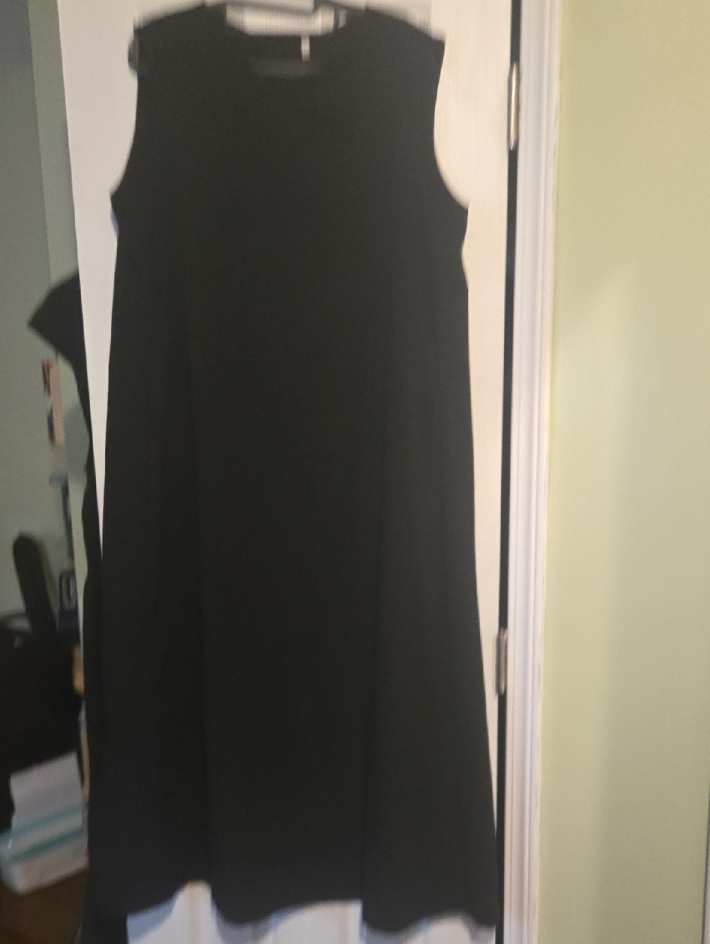 Muji Polyester Maxi Dress, Black, L
